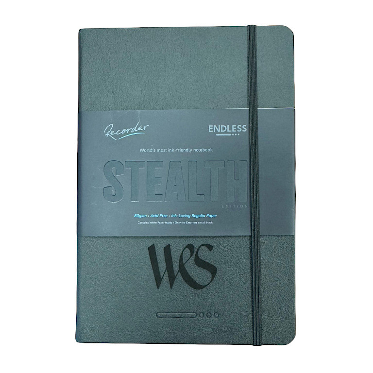 WES A5 Black Stealth Notebook - Dot Grid